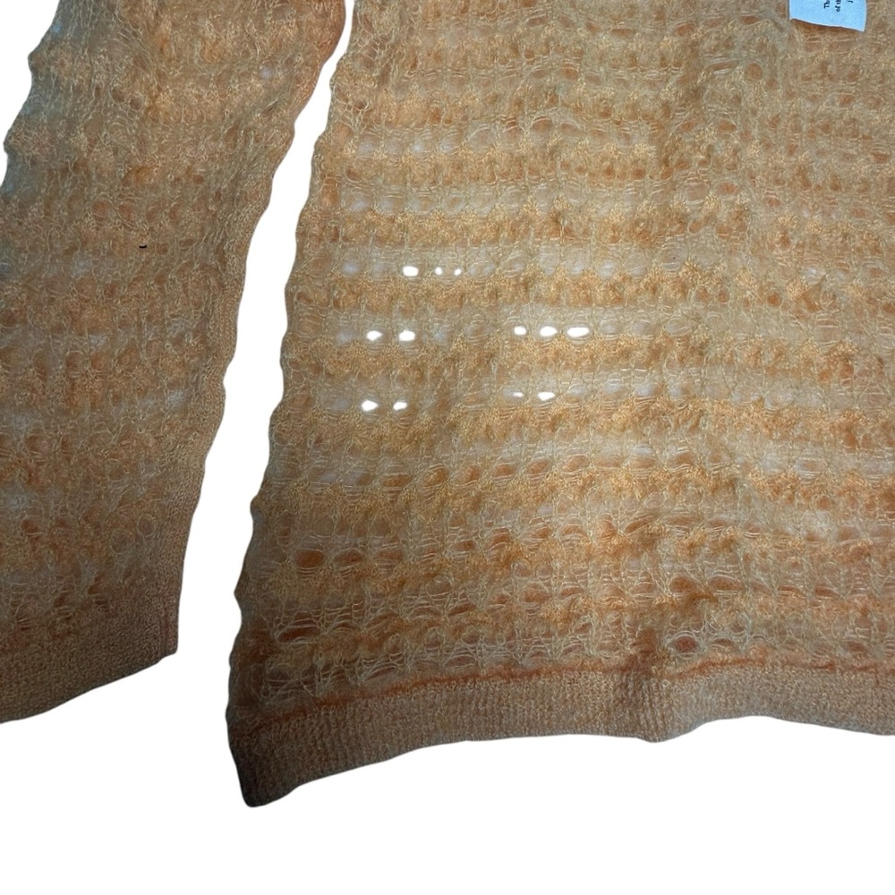 NWT Anthropologie Pilcro Open Stitch Pullover Fuzzy Sweater xs - Picture 7 of 13